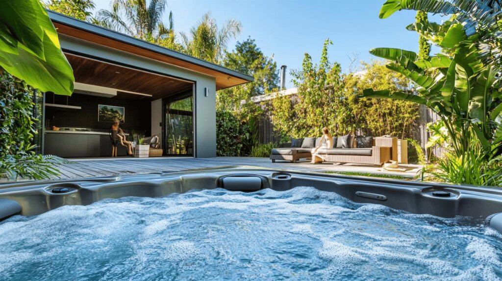 Optimisez votre espace exterieur avec une piscine a contre-courant compacte